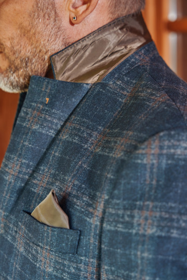 Veste PARKERV carreaux bleu