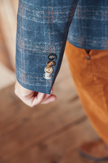 Veste PARKERV carreaux bleu