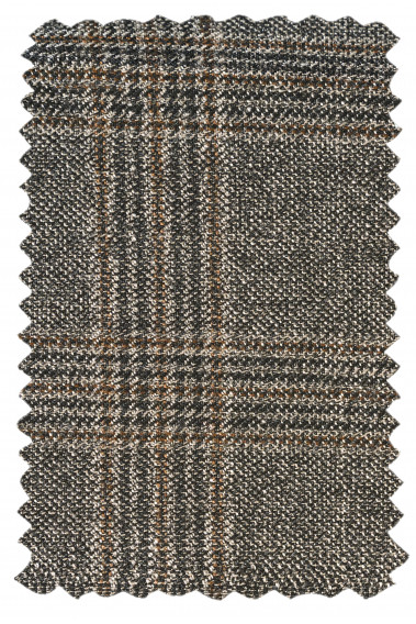 Matière du gilet PIANOSA carreaux marron.