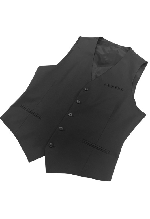 Gilet CHRIS noir comportant 5 boutons.