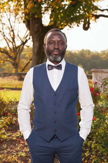 Gilet CHRIS marine à carreaux