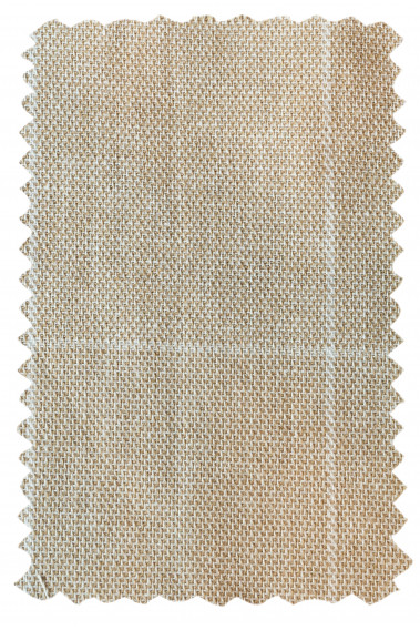 Matière costume GIORGIOC beige à carreaux